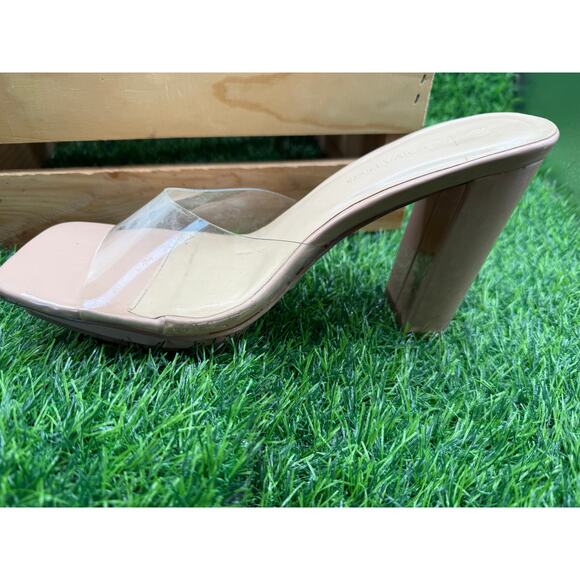 Wild Diva Lounge - Open Toe Heels-Light Pink-Size 9W - Picture 3 of 10